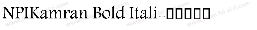 NPIKamran Bold Itali字体转换